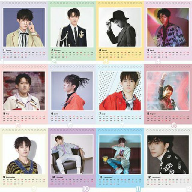 (2021-2022) Lịch TFBOYS để bàn Vương Tuấn Khải  Dịch Dương Thiên Tỉ Vương Nguyên dễ thương xinh xắn