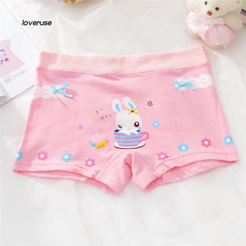 Quần Lót Cotton Hình Thỏ Đáng Yêu Cho Bé Gái