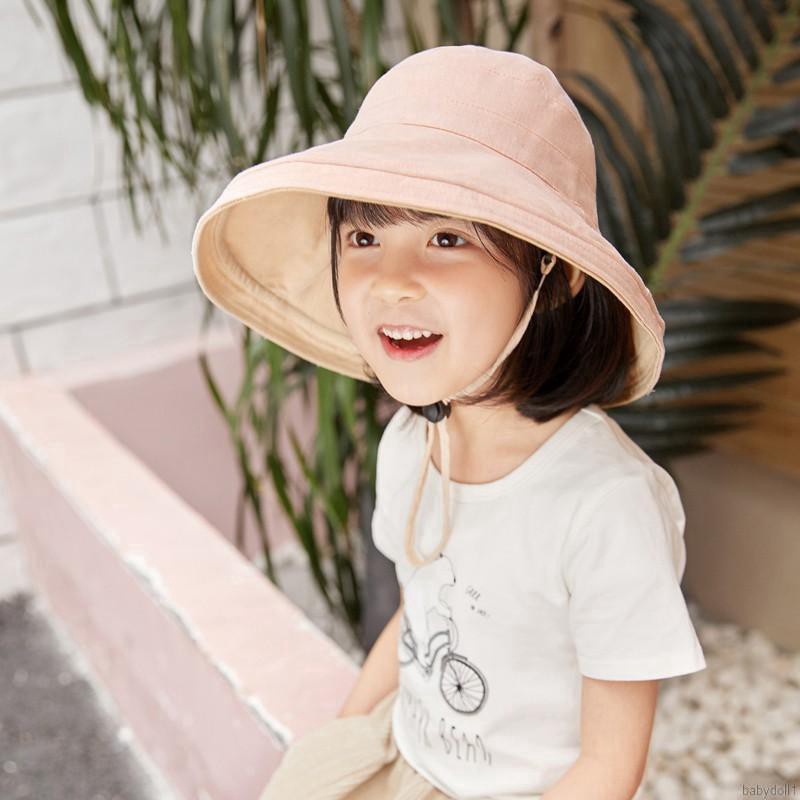 Mũ Vành Tròn Màu Trơn Cho Bé