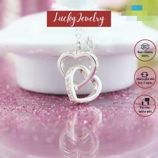 Dây chuyền bạc nữ- Dây chuyền tim lồng lãng mạn BẠC ĐẸP