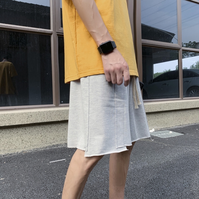 Quần Short Dáng Rộng Thiết Kế Bất Đối Xứng Phong Cách Hiphop Cá Tính Cho Nam | BigBuy360 - bigbuy360.vn