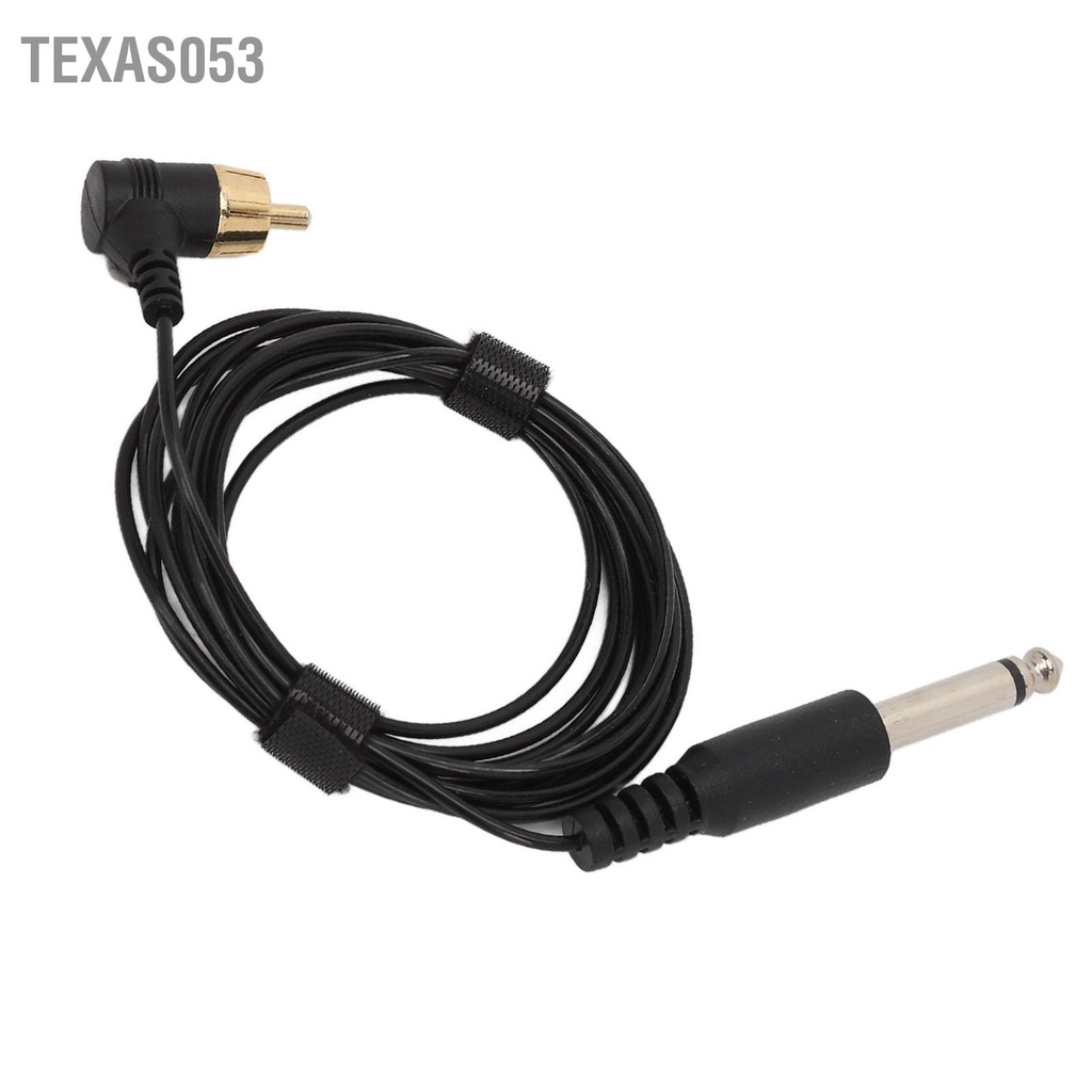 Texas053 Máy xăm RCA Dây móc hợp kim đồng PVC 2m 6.3mm đầu nam Phù cho thiết bị Giao diện