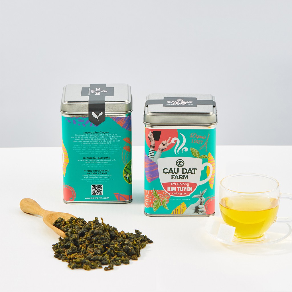 Cầu Đất Farm - Trà oolong kim tuyên hộp 200gr | BigBuy360 - bigbuy360.vn