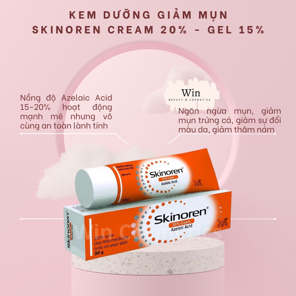 Kem Skinoren Gel 15% - Cream 20% giảm mụn ngừa thâm