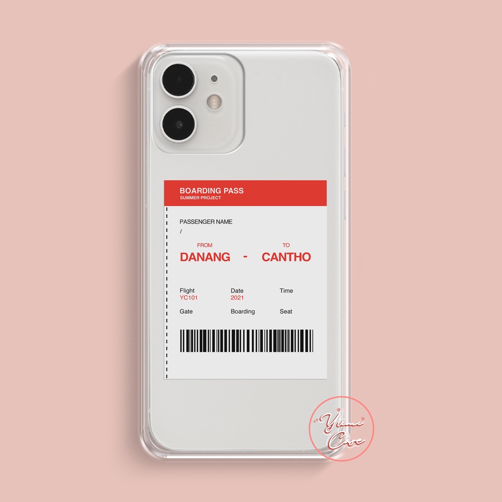 [CHAT SHOP CHỐT MẪU TRƯỚC KHI ĐẶT Ạ]  Ốp lưng điện thoại du lịch Flight Ticket YUMI CASE cho tất cả các dòng điện thoại