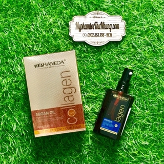 Tinh dầu bóng dưỡng tóc khô yếu haneda collagen argan oil 60ml