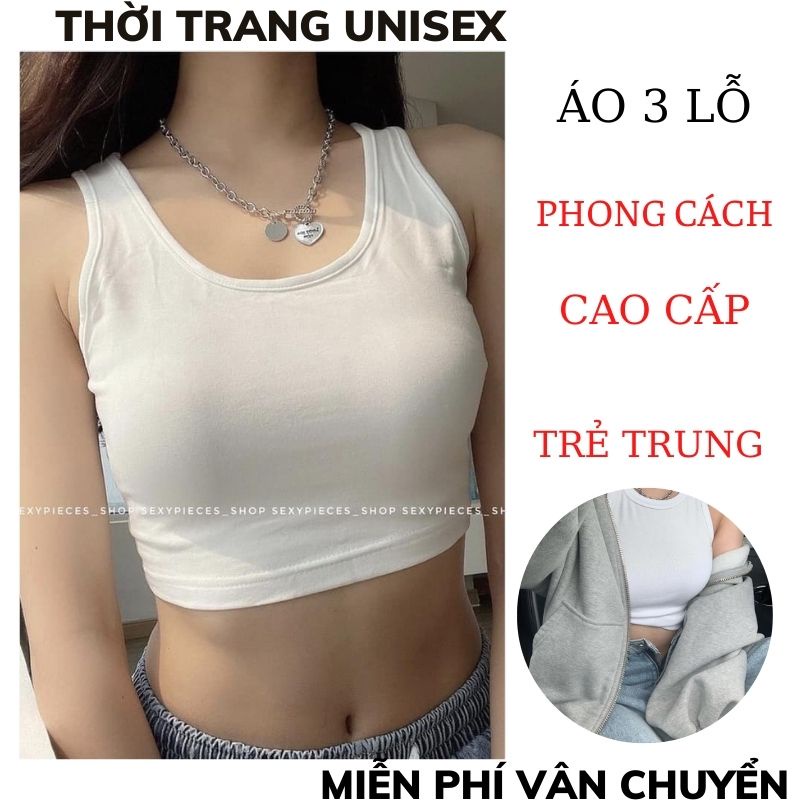 Áo 3 lỗ croptop kiểu ngược body chất thun gân mềm mát dành cho nữ ,XƯỞNG MAY TIT COJ 2