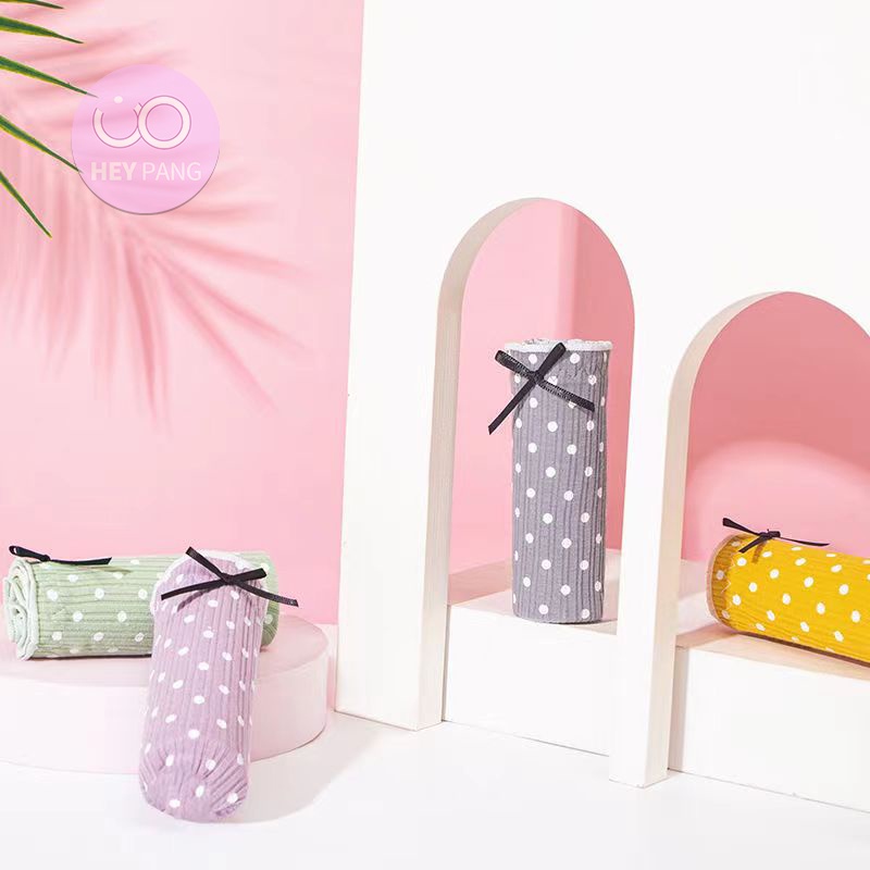 Quần lót nữ cotton chấm bi viền bèo nhún  HEYPANG phối ren nơ ngọt ngào chất liệu cao cấp co dãn VN038