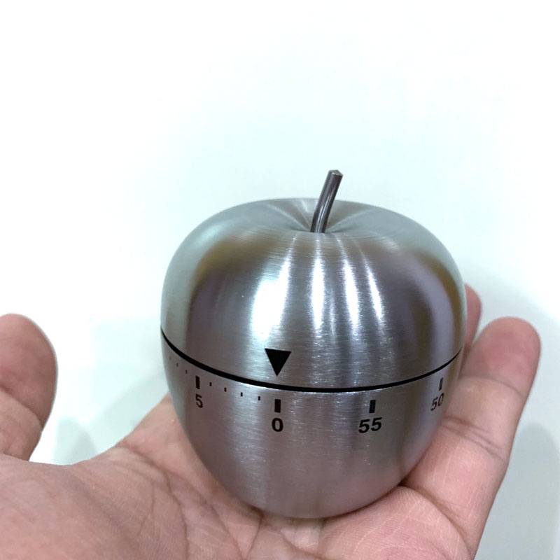 (HÀNG LOẠI 1) Đồng hồ đếm ngược quả táo bằng inox cơ học