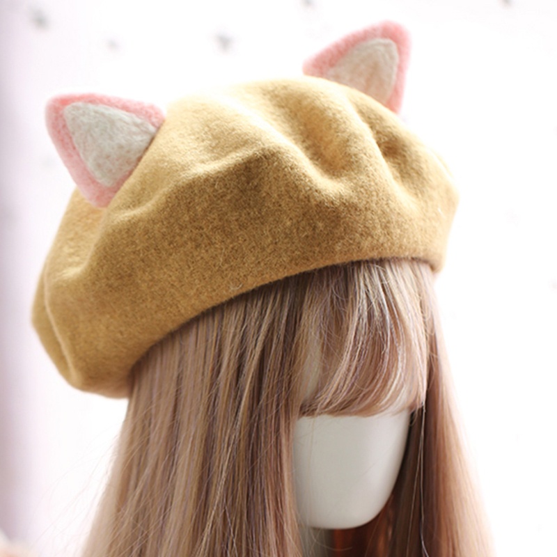 Mũ Beret Tai Thỏ Phong Cách Lolita Dễ Thương Cho Nữ