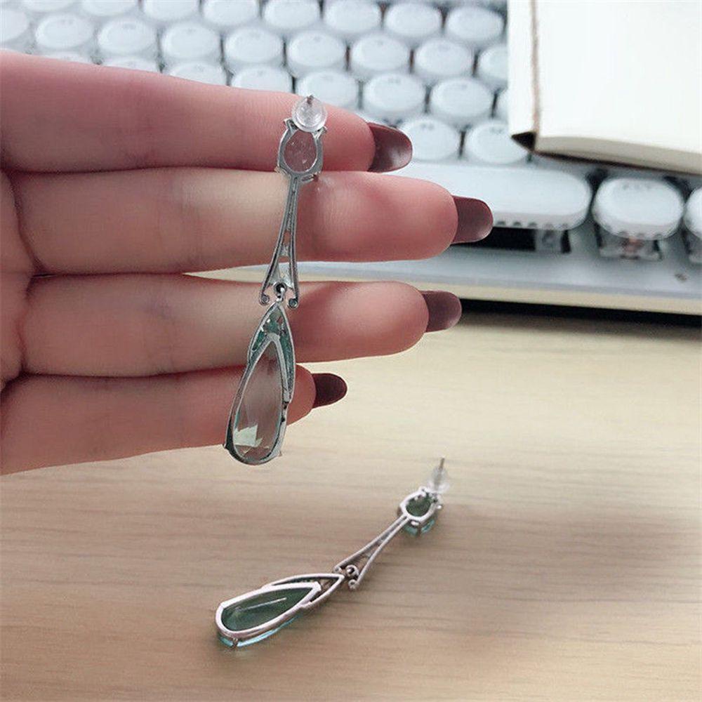 Bông Tai Mạ Bạc 925 Hình Lọ Thủy Tinh Xinh Xắn|Bông Tai Mạ BạC ĐíNh Đá Sang TrọNg