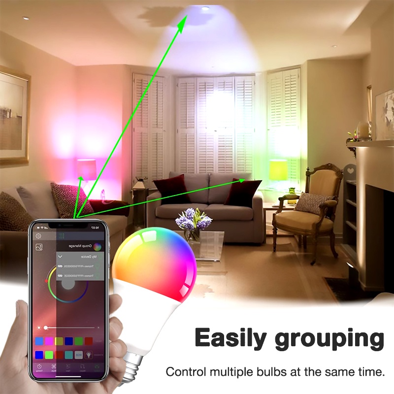 Tuya Thông Minh LED Ánh Sáng Bóng Đèn Aubess ZigBee3.0 9W E27 RGBCW APP Điều Khiển Từ Xa Alexa Google Nhà