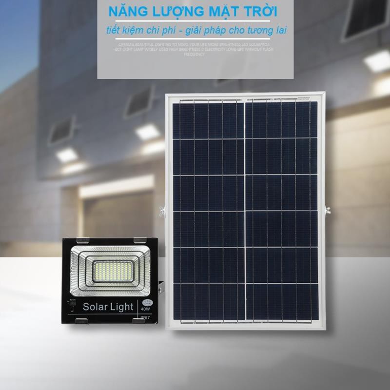 Đèn led năng lượng mặt trời SUN-2860 60W, Đèn năng lượng mặt trời IP 67 (Có đèn báo dung lượng pin)