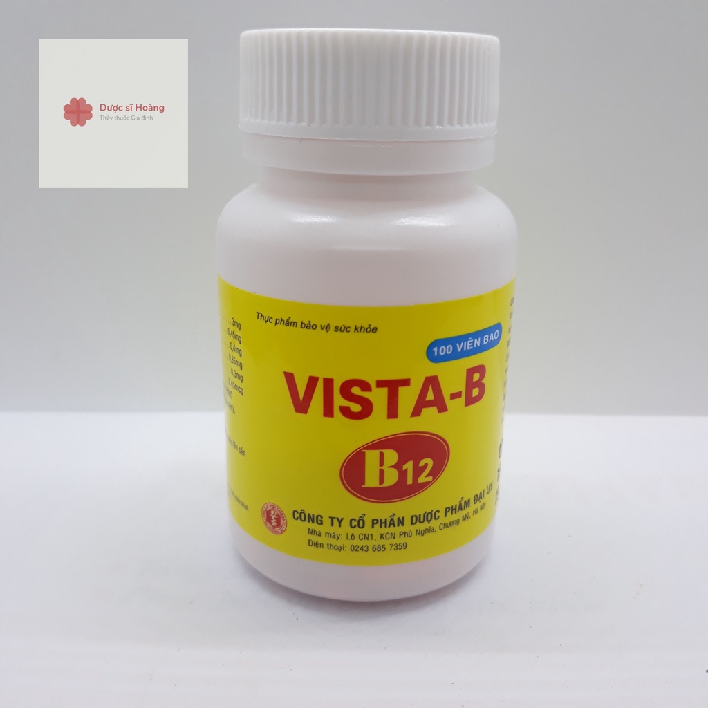 VISTA B B12 lọ 100 viên bổ sung vitamin nhóm B