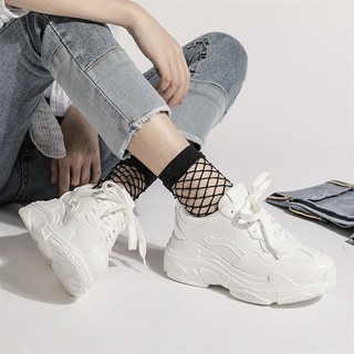Giày sneaker nữ trắng cổ thấp năng động