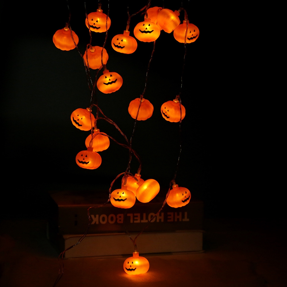 20LED Halloween Lights String Pumpkin Lights Battery Operated Lights for Halloween Decorations