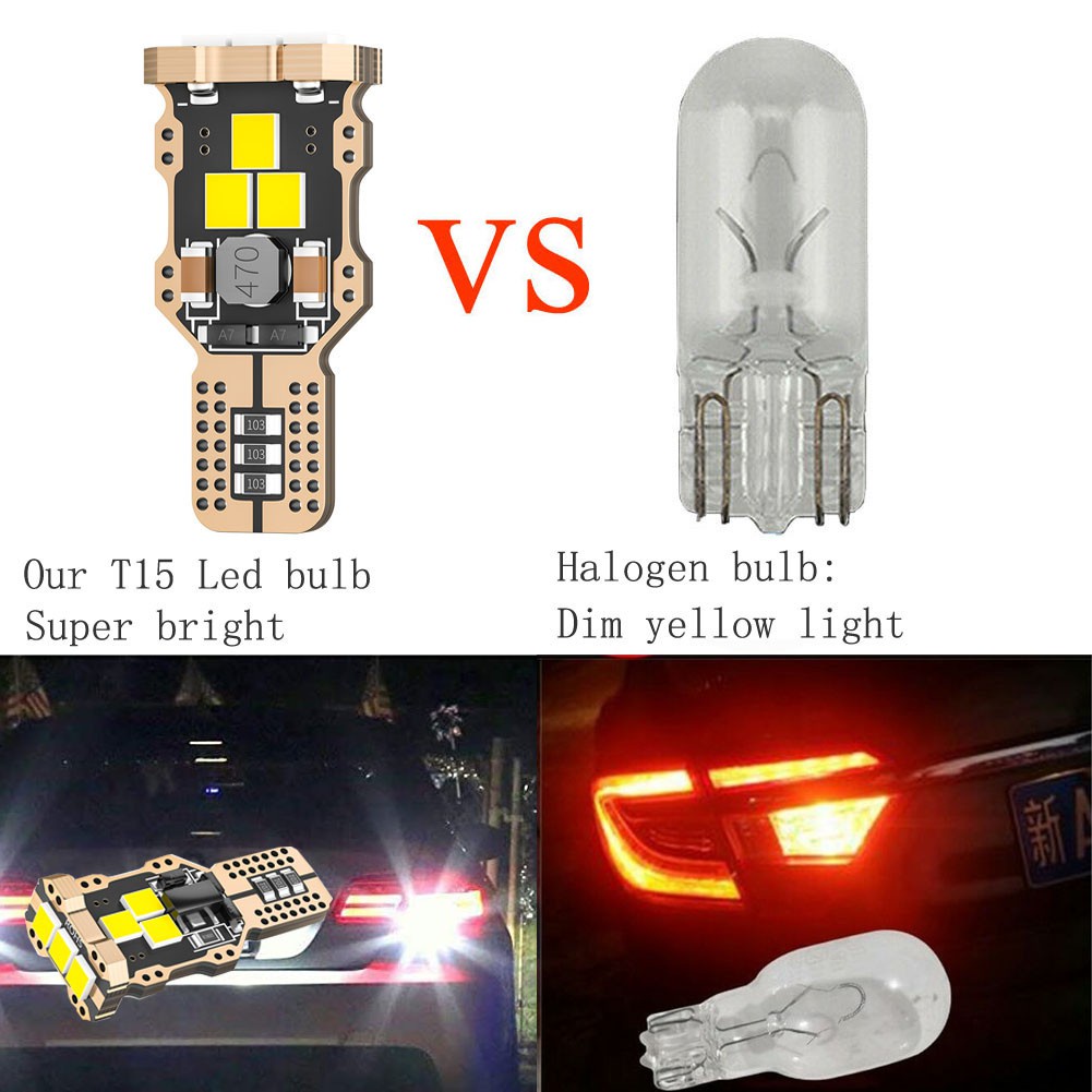 Set 2 Đèn LED T16 T15 W16W 2835 9-SMD 6000K Canbus 921 912 12V Ánh Sáng Trắng Dành Cho Ô Tô