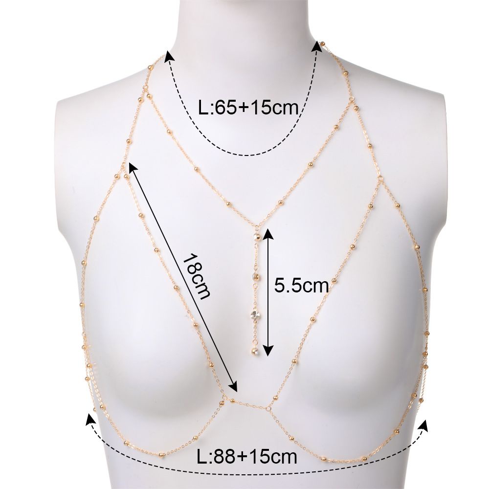 Dây chuyền đeo cơ thể dạng chuỗi xích tua rua thời trang quyến rũ cho nữ