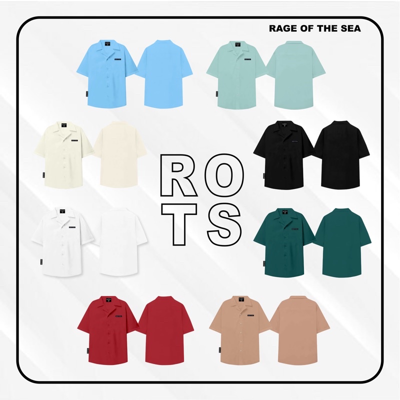 ÁO SƠ MI UNISEX FORM ÂU RAGE OF THE SEA  BASIC LOGO