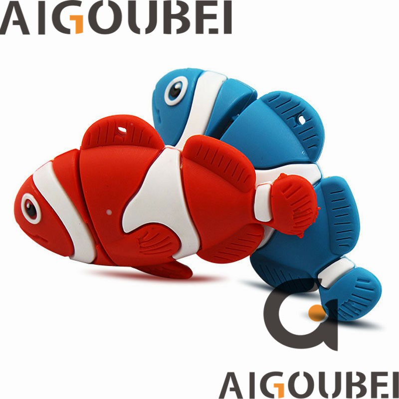 USB 2.0 silicon hình cá hề 3 màu sáng tạo dễ thương size nhỏ di động 1GB 2GB 4GB 8GB 16GB 32GB 64GB 128GB cho laptop