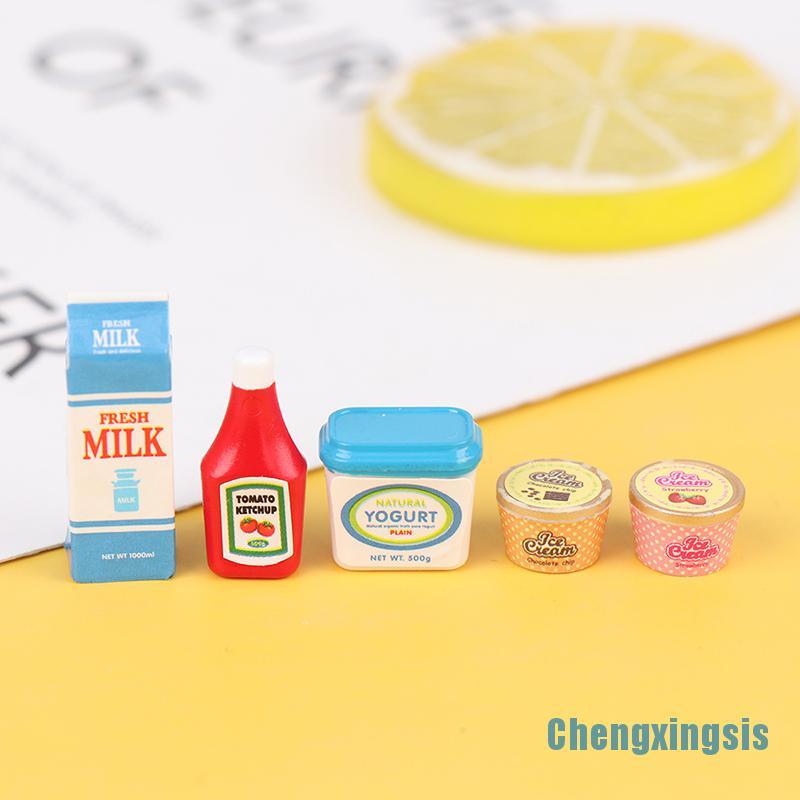 Bộ 5 Mô Hình Thức Ăn Mini Trang Trí Nhà Búp Bê