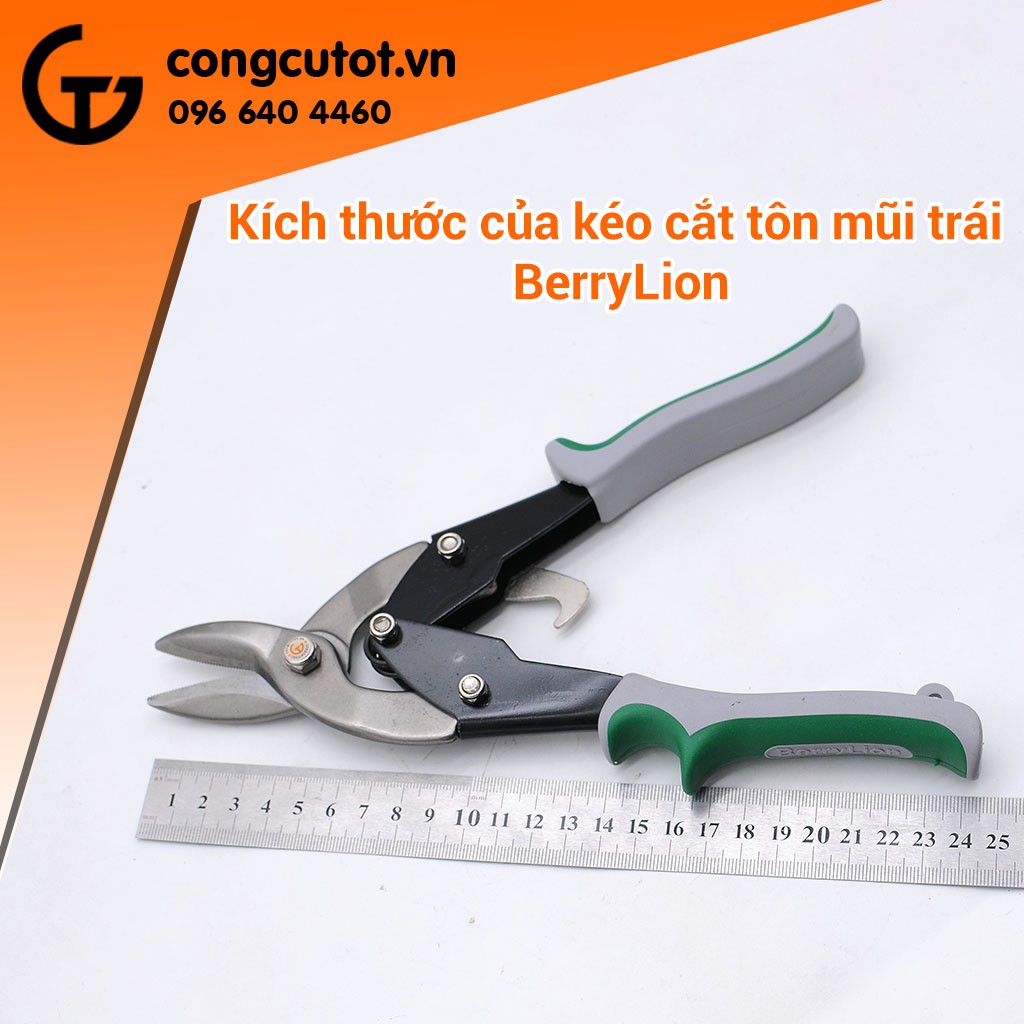 Kéo cắt tôn mũi cong trái Berrylion