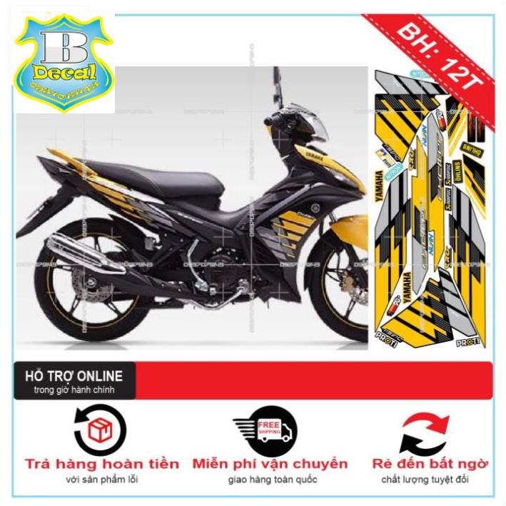 ( Quí khách vui lòng mang ra tiệm cho thợ dán ) Tem EX 2014 CỜ VÀNG ĐEN [Bi Decal]