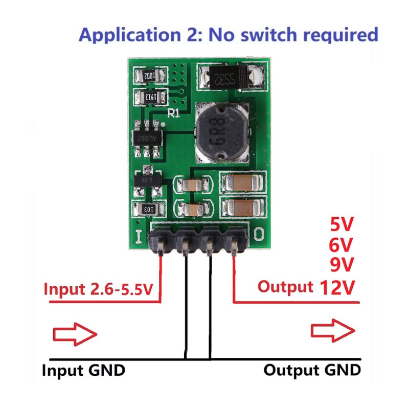 Mô-đun Điều Chỉnh Điện Áp Từ DC 2 6-5 5V Sang 5V 6V 9V 12V