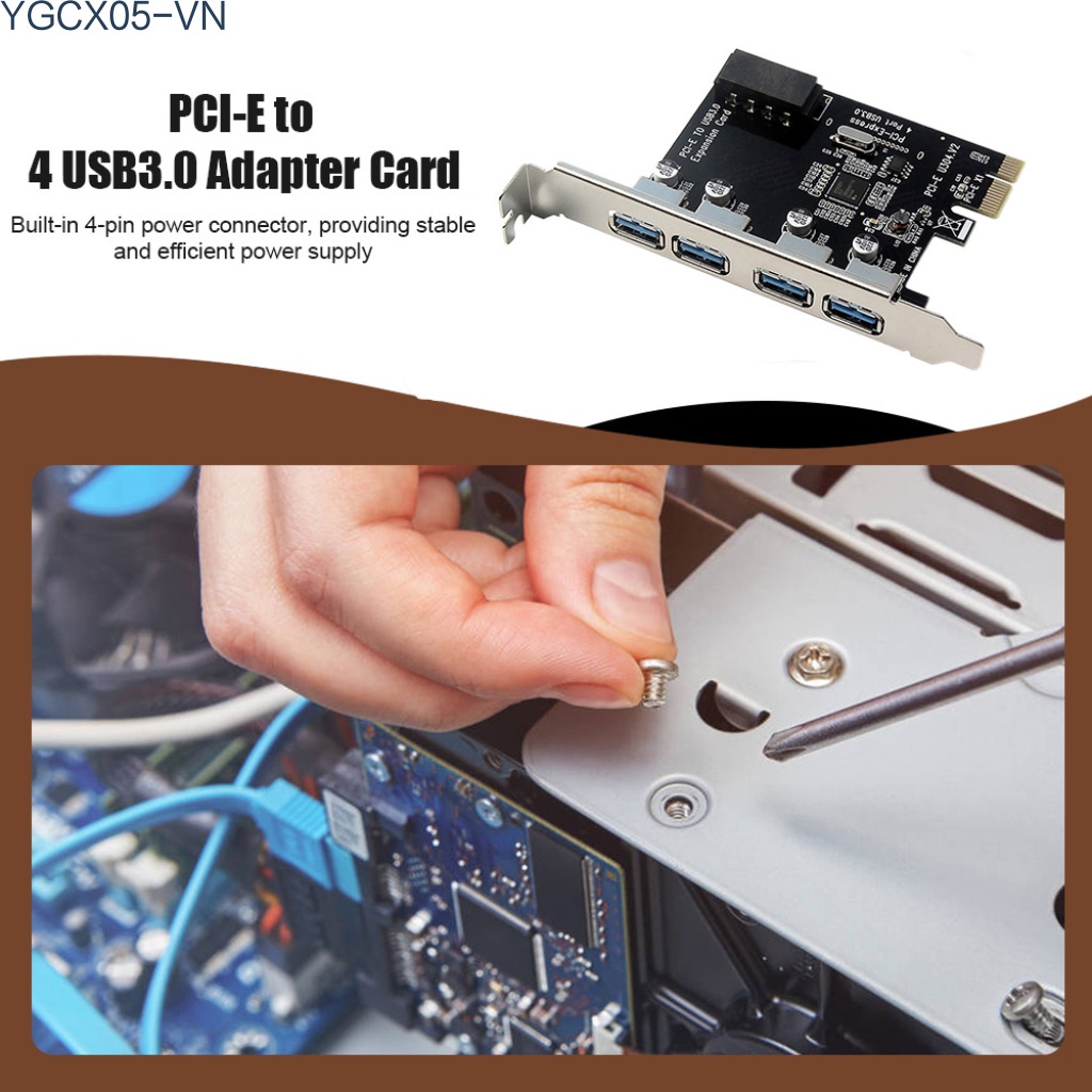 Card Chuyển Đổi Pci-E Sang Usb 3.0 + 4 Cổng Usb 3.0 Thẻ | BigBuy360 - bigbuy360.vn