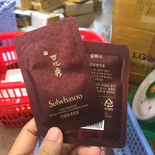 Set 20 gói mỗi gói 1ml = 20ml dung tích sữa rửa mặt thông đỏ cao cấp
