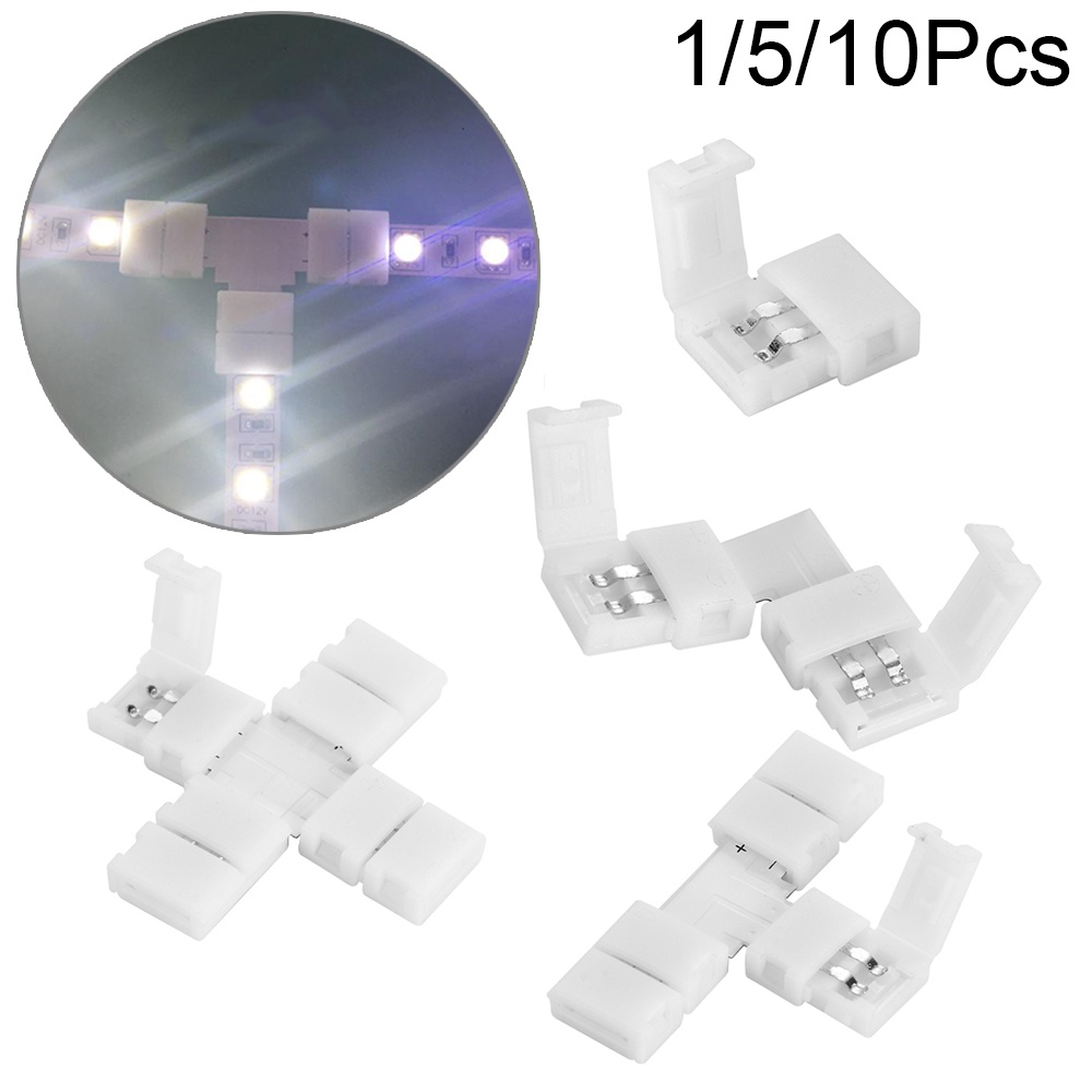 1 / 5 / 10 Đầu Nối 2 Chấu 8mm 10mm Cho Dải Đèn Led 3528 5050 Pcb