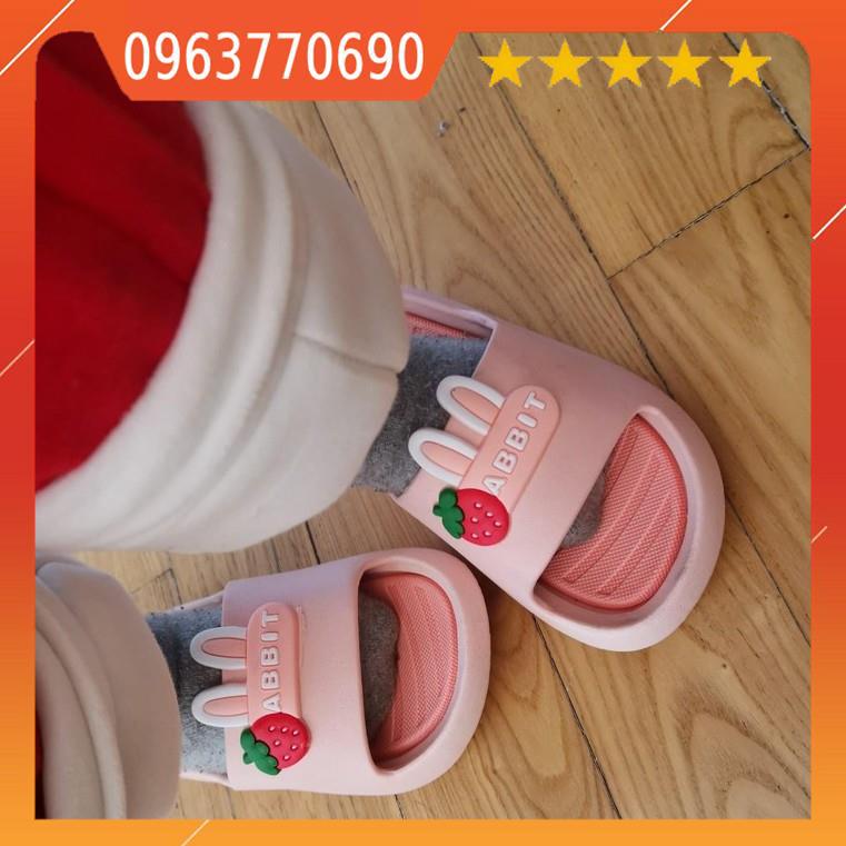 Dép Cho Bé Trai Bé Gái FREESHIP Dép Quai Ngang Tai Thỏ RABBIT Siêu Mềm Cực Nhẹ Êm Chân Chống Trơn Trượt Bé 2->14 Tuổi