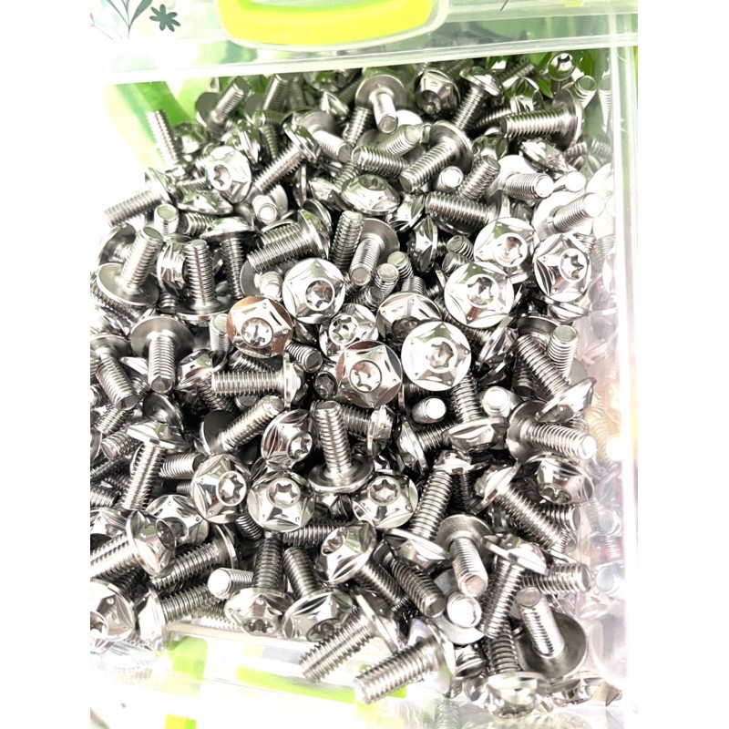 ốc salaza thái inox 304 8li25 5li15 nhiễn 6li15 5li15 6li20 5 cạnh và đầu thái