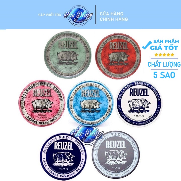 [ Full Line ] Sáp Vuốt Tóc Reuzel Pink - Reuzel Blue - Reuzel Clay Matte - Reuzel Fiber - Reuzel Extreme - Chính Hãng