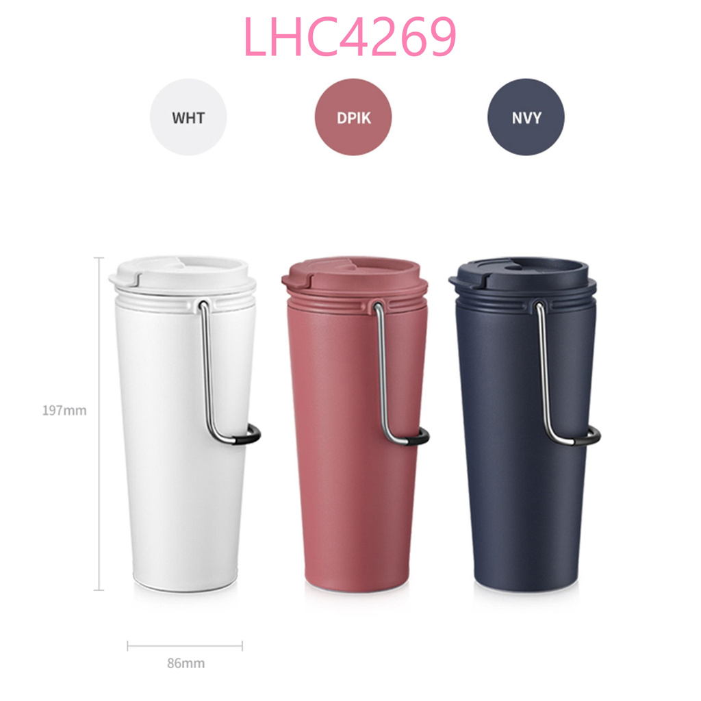 Ly giữ nhiệt LocknLock Bucket Tumbler LHC4268 LHC4269 540ml - Hàng Chính Hãng, thép không gỉ quai xách tiện lợi - K-MALL