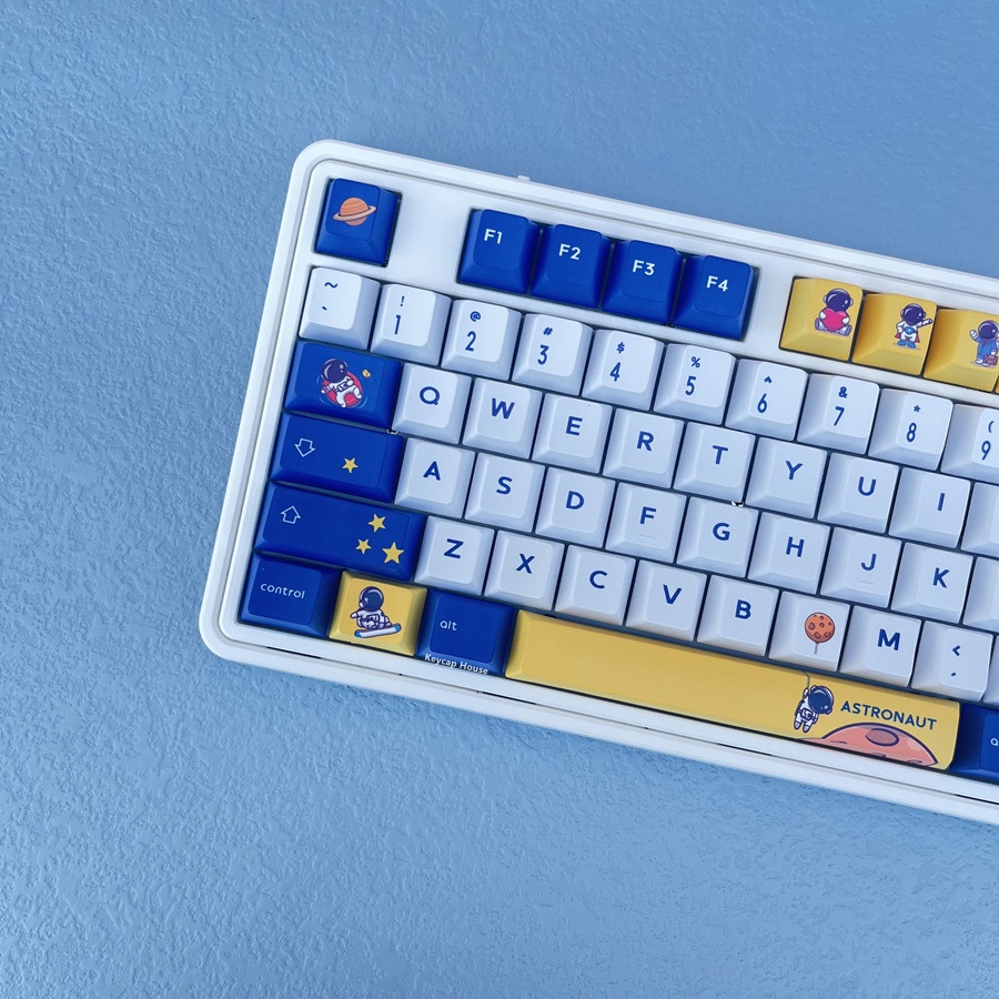 130 Phím Phi hành gia Astronaut Keycap Cherry Hồ sơ Người vũ trụ Anime PBT Thuốc nhuộm Phụ Bàn phím cơ học Keycaps