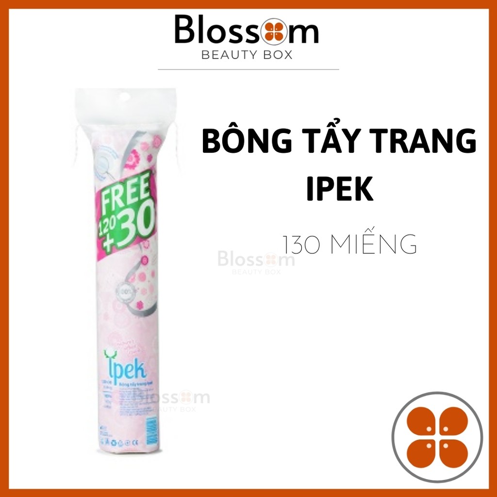 Bông tẩy trang IPEK, không xù, có may viền