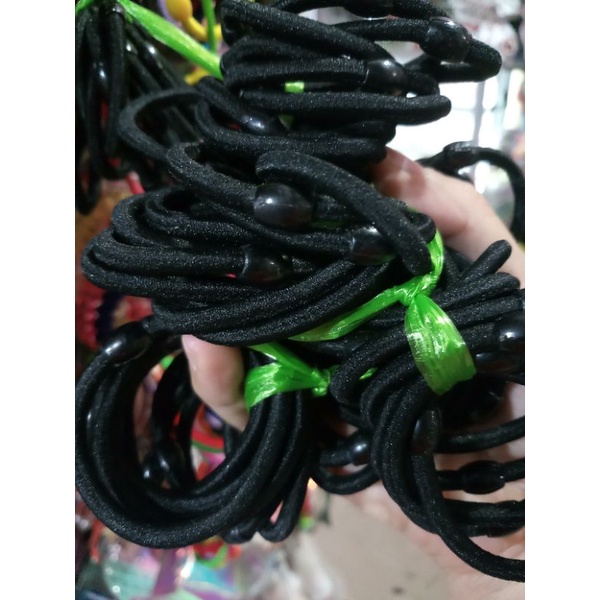 Chun buộc tóc hạt màu đen