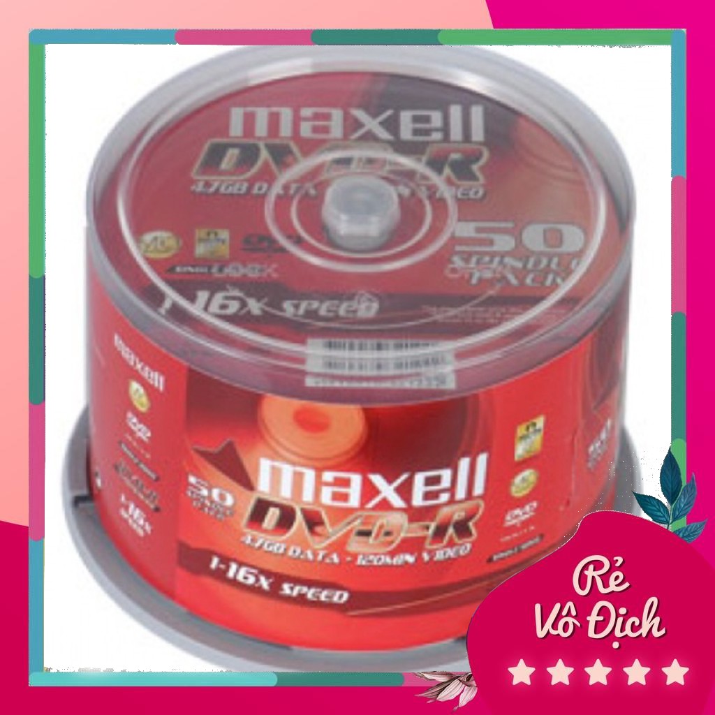 Đĩa trắng DVD maxell hộp 50c full box