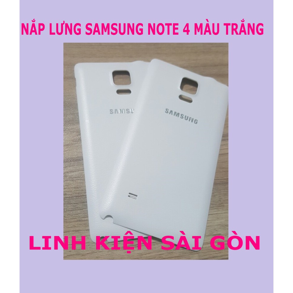 NẮP LƯNG SAMSUNG NOTE 4 MÀU TRẮNG