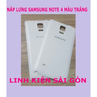 Nắp lưng samsung note 4 màu trắng