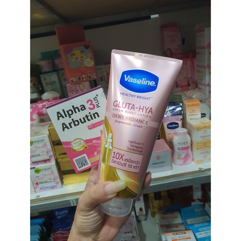 Sữa dưỡng thể Vaseline Healthy Bright Gluta HYA Serum 10X | BigBuy360 - bigbuy360.vn