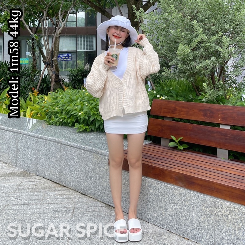 Áo Khoác Len Cardigan, Áo Cardigan Len Tay Dài Cài Cúc Siêu Dày SUGAR SPICE -  Berry Cardigan