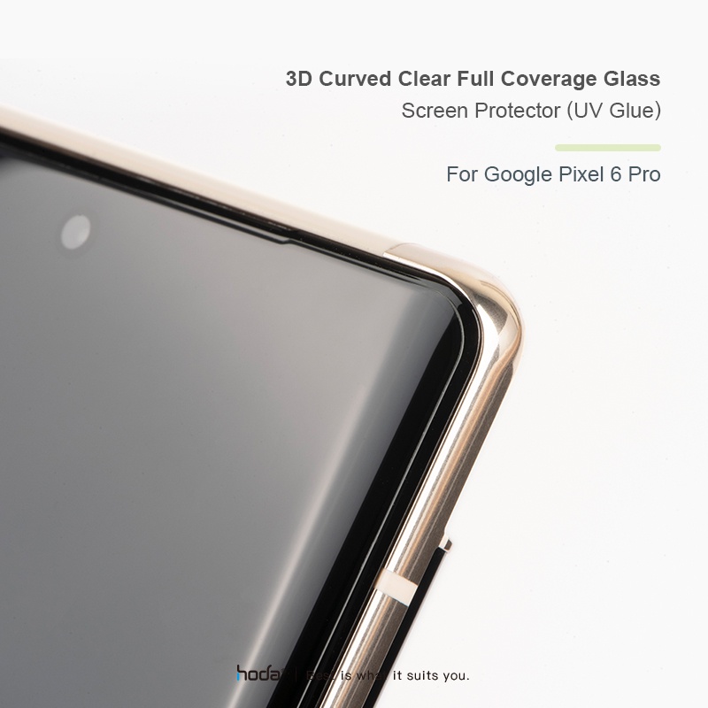 Kính cường lực HODA chống chói, chống phản chiếu cong 3D UV Full keo cho Google Pixel 6 Pro