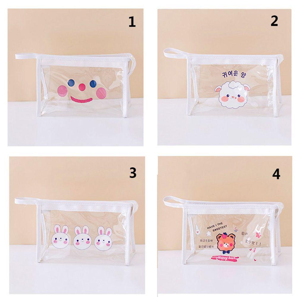 Túi PVC Trong Suốt Đựng Đồ Trang Điểm Họa Tiết Hoạt Hình Ốp