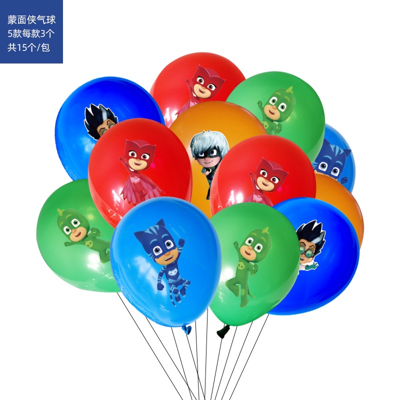 Pj Masks Bộ Phụ Kiện Trang Trí Bánh Kem Dùng Một Lần Tiện Dụng