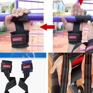 Đôi Găng Kéo trợ lực tập xà, nâng tạ - Deadlift GYM Aolikes Cao Cấp - Tặng Vòng Tay GYM