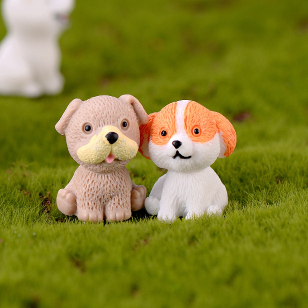 【SPP】Cute Cartoon Dog Miniature Landscape Decoration Resin Crafts Ornament Accessory