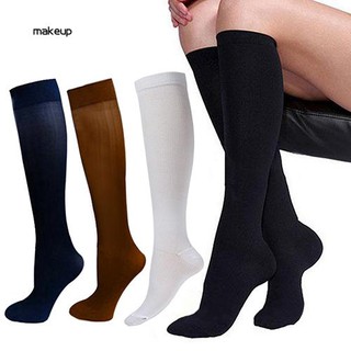 Tất nylon màu trơn dài đến đầu gối cho nam và nữ