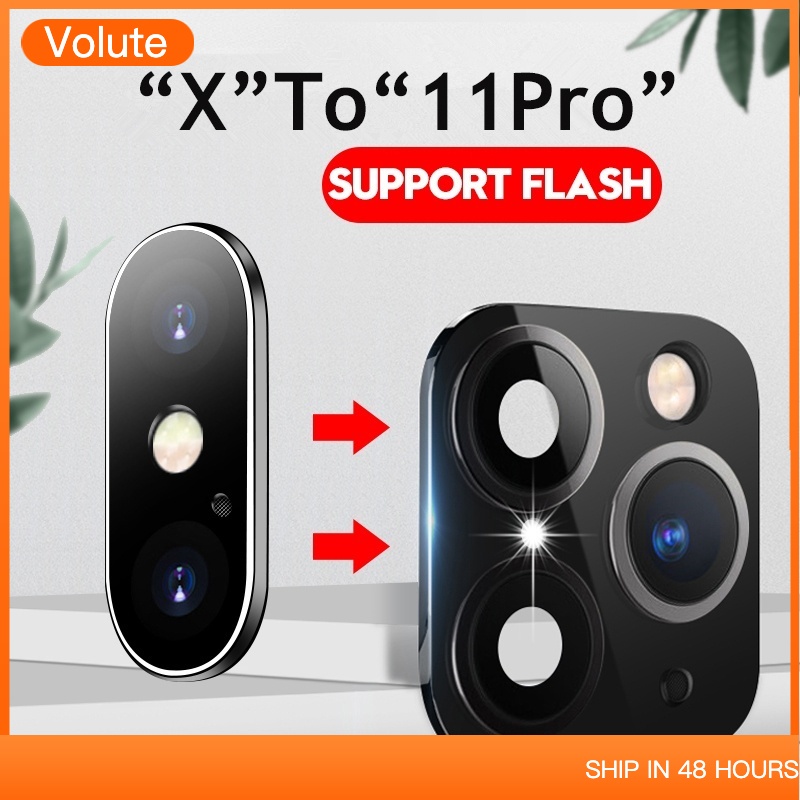 Miếng Dán Camera Giả Bằng Kim Loại Cho IPhone X XS Max 11 Pro Max 11